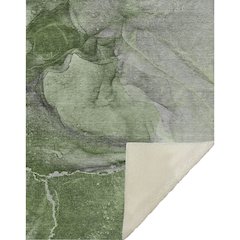 Premium Machine Washable ASB524 Olive 50" x 70" Sherpa Throw Blanket