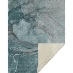 Premium Machine Washable ASB524 Teal 50" x 70" Sherpa Throw Blanket