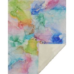 Premium Machine Washable ASB526 Blue 50" x 70" Sherpa Throw Blanket