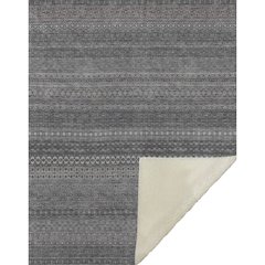 Premium Machine Washable ASB527 Gray 50" x 70" Sherpa Throw Blanket