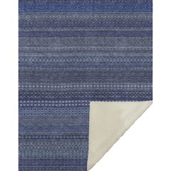Premium Machine Washable ASB527 Navy 50" x 70" Sherpa Throw Blanket