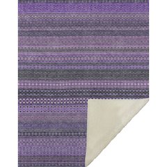 Premium Machine Washable ASB527 Purple 50" x 70" Sherpa Throw Blanket