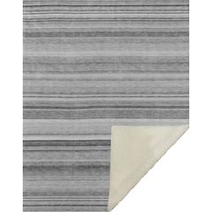 Premium Machine Washable ASB529 Gray 50" x 70" Sherpa Throw Blanket