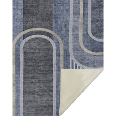 Premium Machine Washable ASB532 Navy 50" x 70" Sherpa Throw Blanket