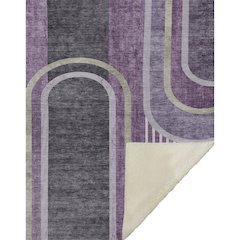 Premium Machine Washable ASB532 Purple 50" x 70" Sherpa Throw Blanket