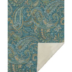 Premium Machine Washable ASB533 Teal 50" x 70" Sherpa Throw Blanket