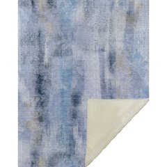 Premium Machine Washable ASB537 Blue 50" x 70" Sherpa Throw Blanket