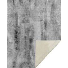 Premium Machine Washable ASB537 Gray 50" x 70" Sherpa Throw Blanket