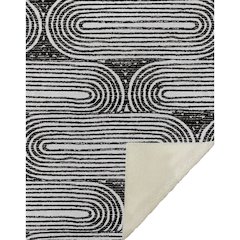 Premium Machine Washable ASB540 Black 50" x 70" Sherpa Throw Blanket