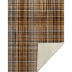 Premium Machine Washable ASB541 Terracotta 50" x 70" Sherpa Throw Blanket