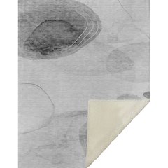 Premium Machine Washable ASB545 Gray 50" x 70" Sherpa Throw Blanket