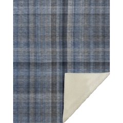 Premium Machine Washable ASB548 Blue 50" x 70" Sherpa Throw Blanket