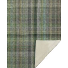 Premium Machine Washable ASB548 Green 50" x 70" Sherpa Throw Blanket