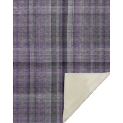 Premium Machine Washable ASB548 Purple 50" x 70" Sherpa Throw Blanket