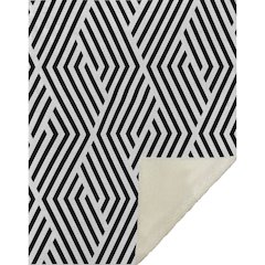 Premium Machine Washable ASB550 Black 50" x 70" Sherpa Throw Blanket