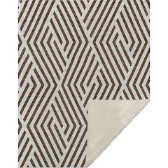 Premium Machine Washable ASB550 Brown 50" x 70" Sherpa Throw Blanket