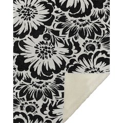 Premium Machine Washable ASB551 Black 50" x 70" Sherpa Throw Blanket