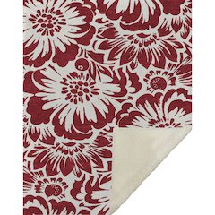 Premium Machine Washable ASB551 Burgundy 50" x 70" Sherpa Throw Blanket