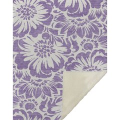 Premium Machine Washable ASB551 Purple 50" x 70" Sherpa Throw Blanket