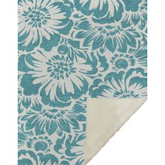 Premium Machine Washable ASB551 Teal 50" x 70" Sherpa Throw Blanket