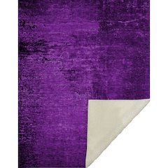 Premium Machine Washable ASB554 Purple 50" x 70" Sherpa Throw Blanket