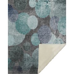 Premium Machine Washable ASB556 Teal 50" x 70" Sherpa Throw Blanket