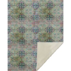 Premium Machine Washable ASB557 Green 50" x 70" Sherpa Throw Blanket