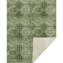 Premium Machine Washable ASB557 Olive 50" x 70" Sherpa Throw Blanket