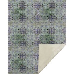 Premium Machine Washable ASB557 Purple 50" x 70" Sherpa Throw Blanket