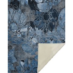 Premium Machine Washable ASB558 Blue 50" x 70" Sherpa Throw Blanket