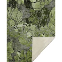 Premium Machine Washable ASB558 Fern 50" x 70" Sherpa Throw Blanket