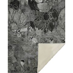 Premium Machine Washable ASB558 Gray 50" x 70" Sherpa Throw Blanket