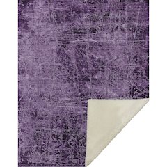 Premium Machine Washable ASB559 Purple 50" x 70" Sherpa Throw Blanket