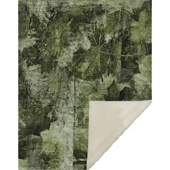 Premium Machine Washable ASB560 Green 50" x 70" Sherpa Throw Blanket
