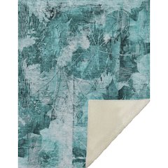 Premium Machine Washable ASB560 Teal 50" x 70" Sherpa Throw Blanket