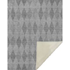 Premium Machine Washable ASB561 Gray 50" x 70" Sherpa Throw Blanket