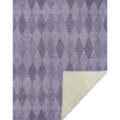 Premium Machine Washable ASB561 Purple 50" x 70" Sherpa Throw Blanket