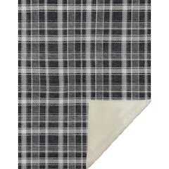Premium Machine Washable ASB563 Black 50" x 70" Sherpa Throw Blanket