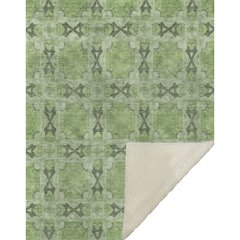 Premium Machine Washable ASB564 Green 50" x 70" Sherpa Throw Blanket