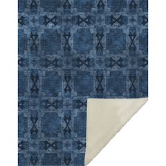 Premium Machine Washable ASB564 Navy 50" x 70" Sherpa Throw Blanket