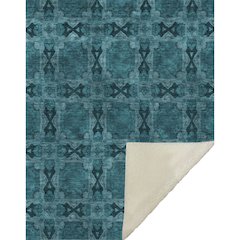 Premium Machine Washable ASB564 Teal 50" x 70" Sherpa Throw Blanket