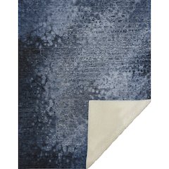 Premium Machine Washable ASB565 Blue 50" x 70" Sherpa Throw Blanket
