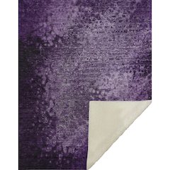 Premium Machine Washable ASB565 Purple 50" x 70" Sherpa Throw Blanket