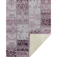 Premium Machine Washable ASB566 Burgundy 50" x 70" Sherpa Throw Blanket