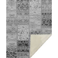 Premium Machine Washable ASB566 Gray 50" x 70" Sherpa Throw Blanket