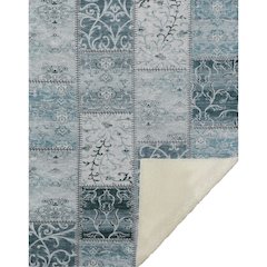 Premium Machine Washable ASB566 Teal 50" x 70" Sherpa Throw Blanket