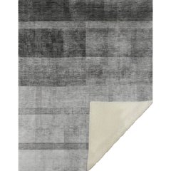 Premium Machine Washable ASB568 Gray 50" x 70" Sherpa Throw Blanket