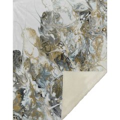 Premium Machine Washable ASB56 Smoke 50" x 70" Sherpa Throw Blanket