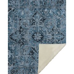 Premium Machine Washable ASB570 Blue 50" x 70" Sherpa Throw Blanket