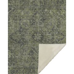 Premium Machine Washable ASB571 Green 50" x 70" Sherpa Throw Blanket